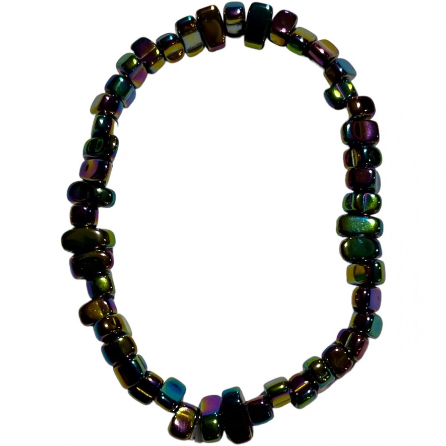 Hematite Rainbow - Crystal Chip Bracelet
